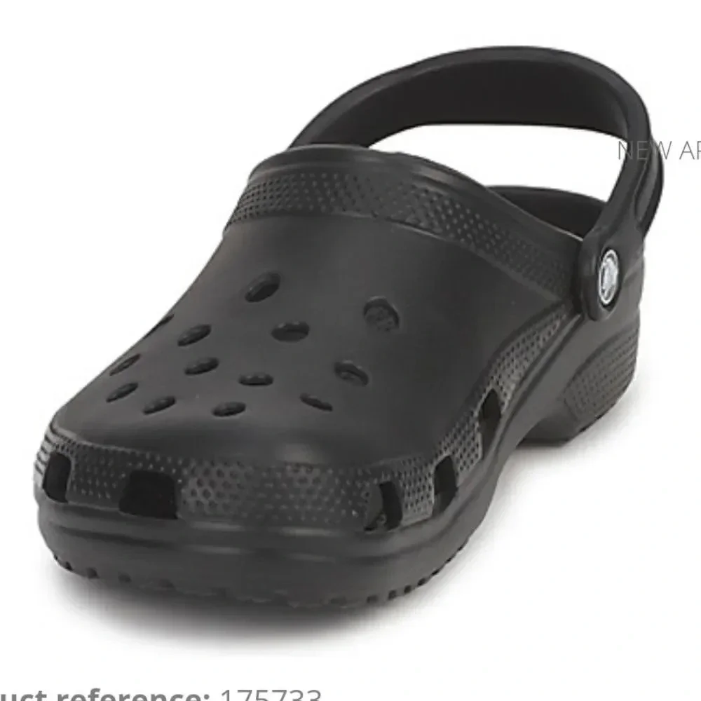 Crocs Kids Black Classic Pull On Back Straps Clog Size C9